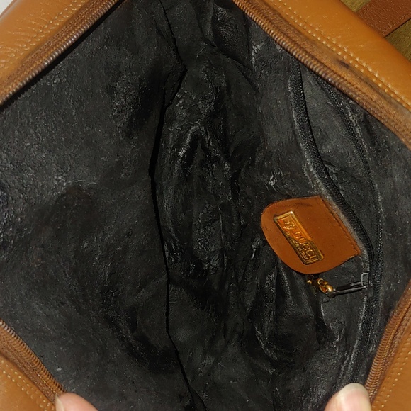 Authentic Vintage Gucci Interlocking GG Monogram Micro Guccissima Round Circle - Picture 7 of 9